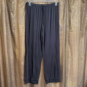 Barefoot Dreams Graphite Gray Luxe Milk Jersey Pajama Wide Leg Pants Large